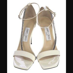 Jimmy Choo White Talika Sandals Size 36.5